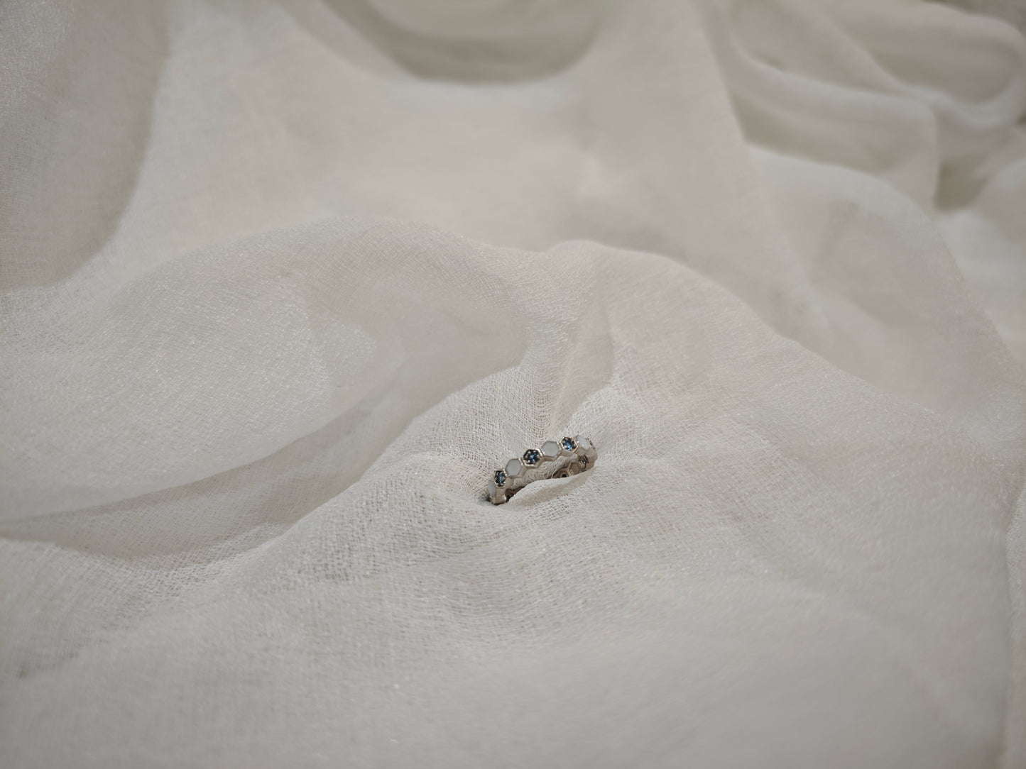 Hexagon Birthstone Ring