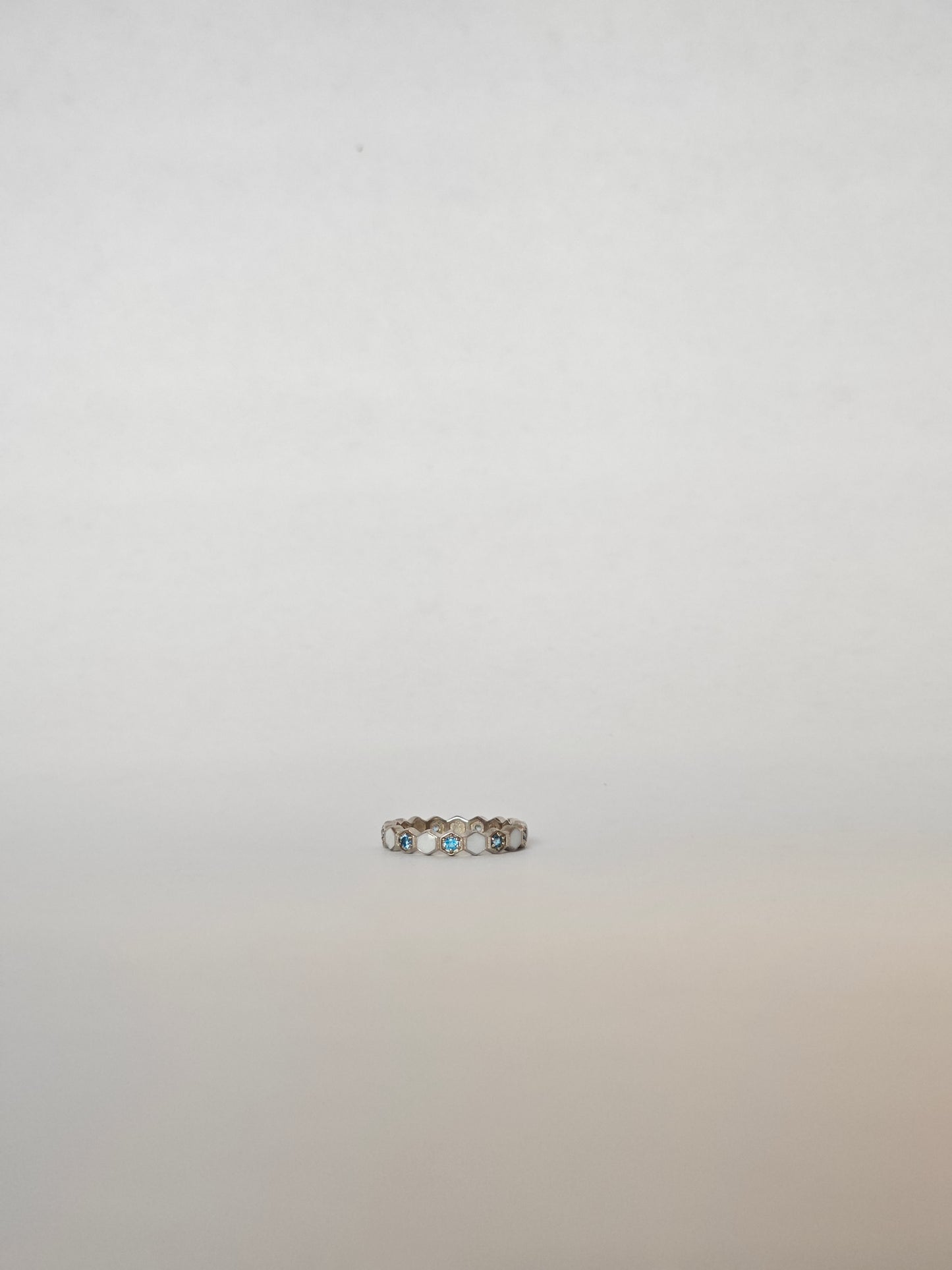 Hexagon Birthstone Ring
